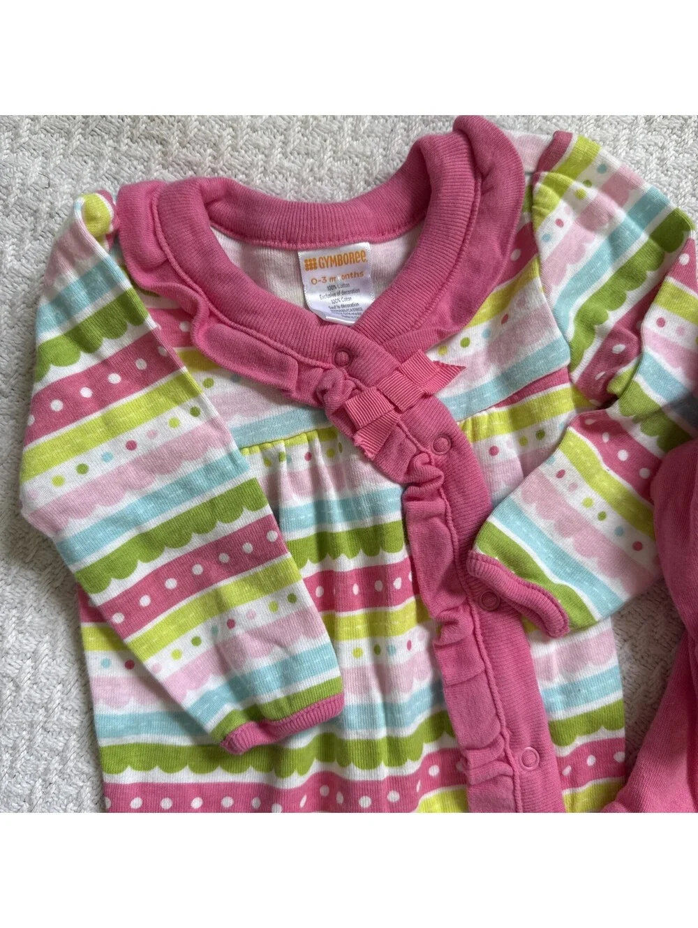 Baby Girl Clothes New Gymboree 0-3 Month Cupcake Footed Gymmies Jacket Outfit